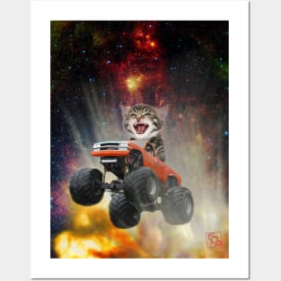 Dont Ya Just Love Crazy Monster Truck Driving/Jumping Kittens Going Though Explosions! Posters and Art